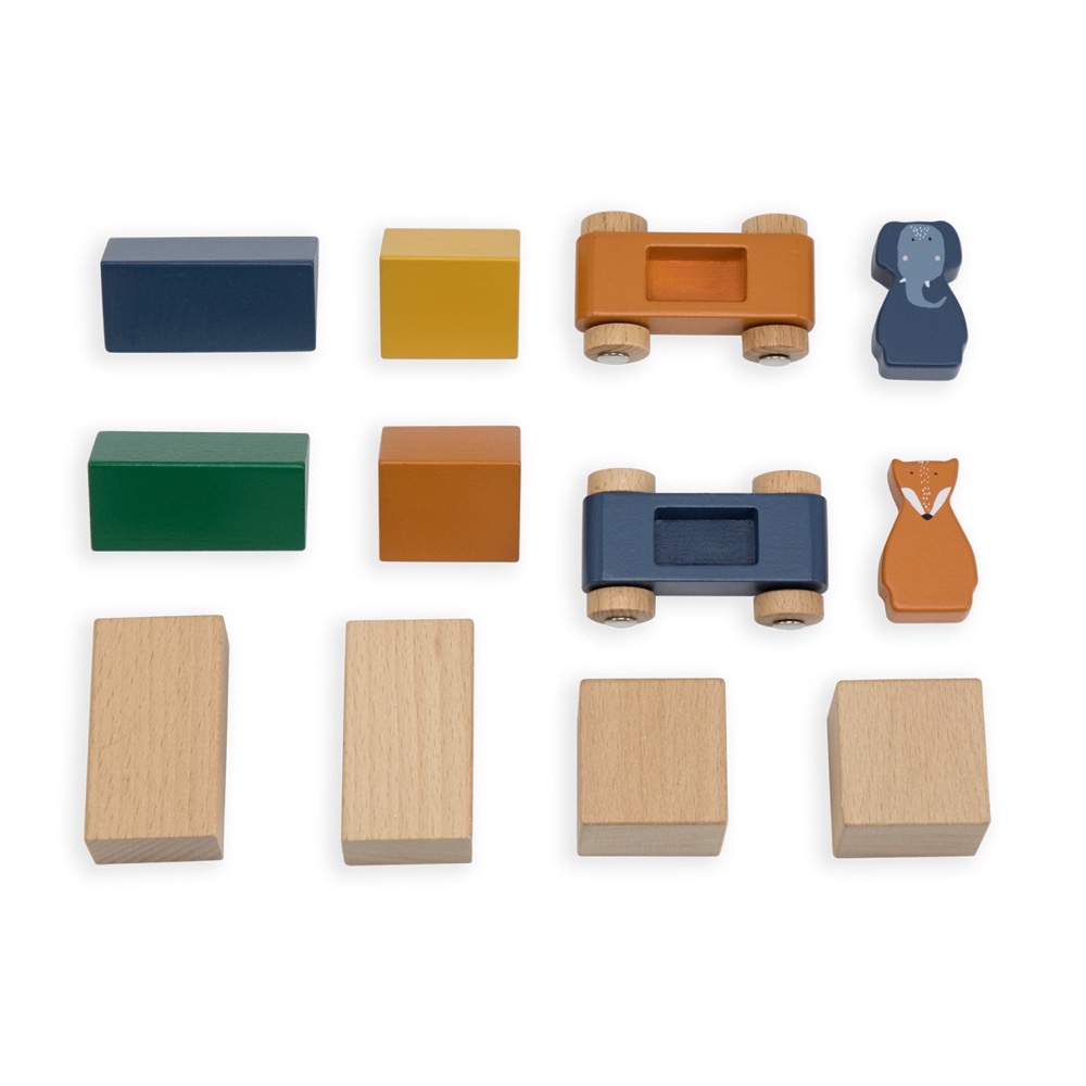 Puzzle de madera de calles con accessorios 